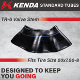 Kenda 20X7-8 TR-6 Inner Tube 047853256208-2-Pack-Includes Keychain